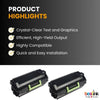 Compatible Lexmark  62D1H00 Black Toner Cartridge 2 Pack