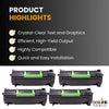 Compatible Lexmark  52D1X00 Black Toner 4 Pack
