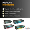 Compatible HP 507X Toner Cartridge Combo High Yield (4 Pack)