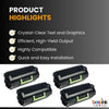 Compatible Lexmark  52D1H00 Black Toner 4 Pack