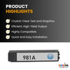 HP 981A Compatible Ink Cartridge Cyan ( 1 Pack ) High Yield