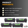 Compatible Lexmark B251X00 Black Toner Cartridge 4 Pack
