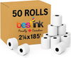 50 Rolls 2-1/4″ x 185′ Thermal Paper – Fits 2-1/4″ x 192′ & 2.25″ x 195′ – Receipt Paper for POS Systems, Cash Registers, Credit Card Terminals – BPA Free, Fade Resistant