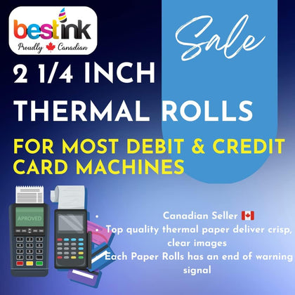 2 1/4 X 60' Thermal Paper Rolls, 100 Rolls (2 1/4 X 60 Feet, 2.25 x 60 Feet)