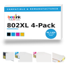 Epson 802XL Compatible Ink Cartridge 4-Pack — High Yield (T802XL120-S, T802XL220-S, T802XL320-S, T802XL420-S)