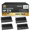 Compatible HP 37X CF237X Black Toner Cartridge High Yield (4 Pack)