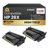 Compatible HP 26X CF226X Black Toner Cartridge (2 Pack)