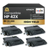 Compatible HP 42X Q5942X Black Toner Cartridge High Yield (4 Pack)