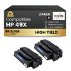 Compatible HP 49X Q5949X Black Toner Cartridge High Yield (2 Pack)