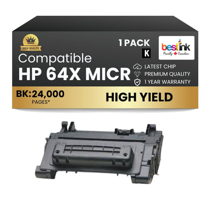 Compatible HP 64X CC364X MICR Black toner Cartridge High Yield