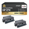 Compatible HP 27X C4127X Black Toner Cartridge (2 Pack)
