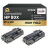 Compatible HP 80X CF280X Black Toner Cartridge High Yield (2 Pack)