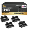 Compatible HP 81X CF281X Black Toner Cartridge High Yield (4 Pack)