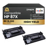 Compatible HP 87X CF287X Black Toner Cartridge High Yield (2 Pack)
