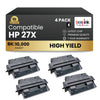 Compatible HP 27X C4127X Black Toner Cartridge (4 Pack)