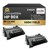 Compatible HP 90X CE390X Black Toner Cartridge High Yield (2 Pack)