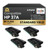 Compatible HP 37A CF237A Black Toner Cartridge (4 Pack)
