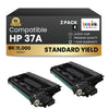 Compatible HP 37A CF237A Black Toner Cartridge (2 Pack)