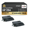 Compatible HP 39A Q1339A Black Toner Cartridge (2 Pack)