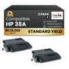 Compatible HP 38A Q1338A Black Toner Cartridge (2 Pack)