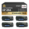 Compatible HP 49A Q5949A Black Toner Cartridge (4 Pack)