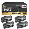 Compatible HP 53A Q7553A Black Toner Cartridge (4 Pack)