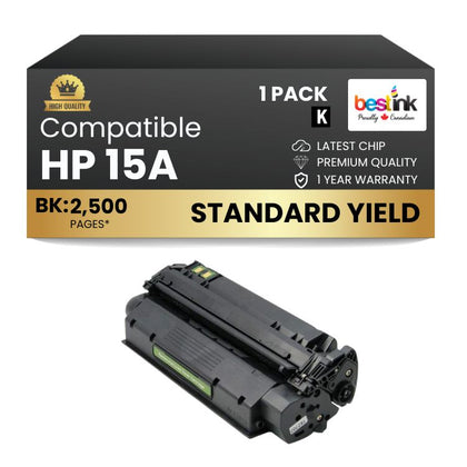 Compatible HP 15A C7115A Black Toner Cartridge (1 Pack)