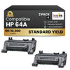 Compatible HP 64A CC364A Black Toner Cartridge (2 Pack)