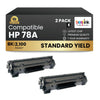 Compatible HP 78A CE278A Black Toner Cartridge (2 Pack)