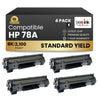 Compatible HP 78A CE278A Black Toner Cartridge (4 Pack)