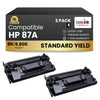 Compatible HP 87A CF287A Black Toner Cartridge (2 Pack)