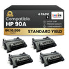 Compatible HP 90A CE390A Black Toner Cartridge (4 Pack)