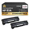 Compatible HP 83A CF283A Black Toner Cartridge (2 Pack)