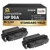 Compatible HP 96A C4096A Black Toner Cartridge (2 Pack)