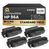 Compatible HP 96A C4096A Black Toner Cartridge (4 Pack)