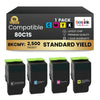 Compatible Lexmark 80C1S, Black, Cyan,Magenta,Yellow Toner 4 Pack Combo