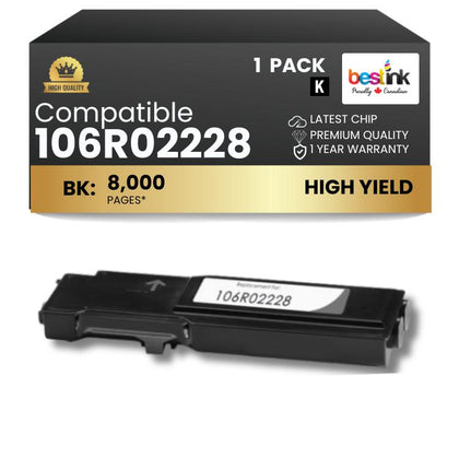Compatible Xerox 106R02228 Black Toner Cartridge 1 Pack