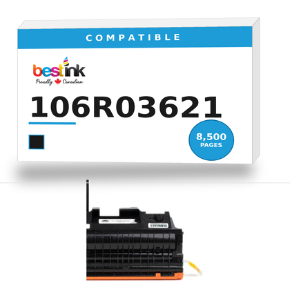 Xerox 106R03621 Compatible Black Toner Cartridge — High Yield (106R03621 / 106R03622)