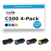 Xerox C500 Compatible Toner 4-Pack — Black, Cyan, Magenta, Yellow (106R03862/106R03859/106R03860/106R03861)