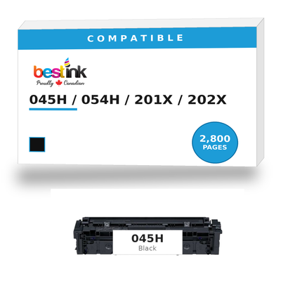Canon 045H/054H/HP 201X/202X Compatible Black Toner Cartridge — Extra-High Yield (1246C001)