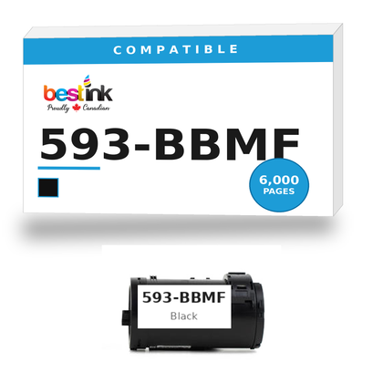 Dell 593-BBMF Compatible Black Toner Cartridge — Standard Yield (593-BBMF (47GMH D9GY0))