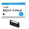 Epson ERC27 Compatible Black Printer Ribbon — 6 Pack (ERC27BK-6PK)