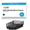 Epson ERC30/34/38 Compatible Black Printer Ribbon — 6 Pack (ERC30BK)