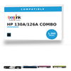 HP 130A/126A COMBO Compatible Toner Cartridge Combo — 4-Pack (CF350A/CE311A/CE313A/CE312A)