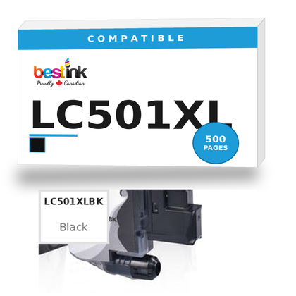 Brother LC501XL Compatible Black Ink Cartridge — High Yield (LC501XLBK)