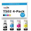 Epson T502 Compatible Ink Bottle 4-Pack — Standard Yield (T502120-S, T502220-S, T502320-S, T502420-S)