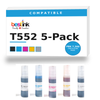 Epson T552 Compatible Ink Bottle 5-Pack — Standard Yield (T552120-S, T552220-S, T552320-S, T552420-S, T552520-S)