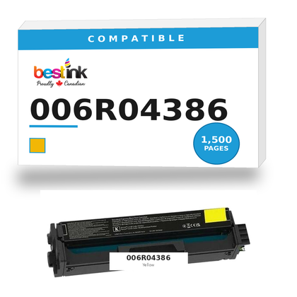 Xerox 006R04386 Compatible Yellow Toner Cartridge — Standard Yield (006R04386)