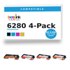 Xerox 6280 Compatible Toner 4-Pack — Black, Cyan, Magenta, Yellow (106R01395/106R01392/106R01393/106R01394)