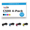 Xerox C500 Compatible Toner 4-Pack — Black, Cyan, Magenta, Yellow (106R03862/106R03859/106R03860/106R03861)